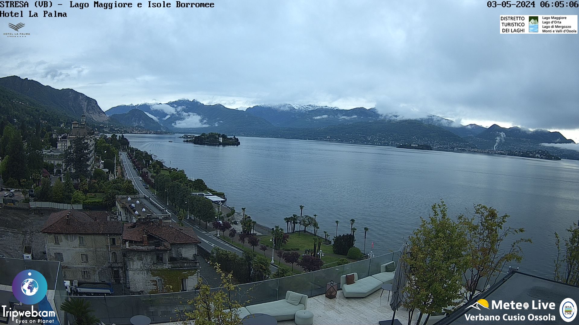 Webcam view of Baveno from Stresa