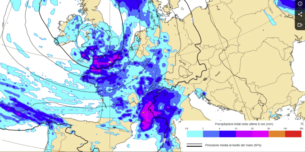 METEO, previsto maltempo  per lunedì 20 ottobre.